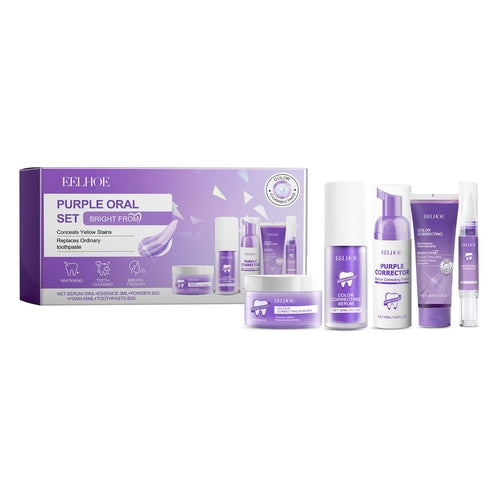 Eelhoe Purple Toned Teeth Set Clean Teeth Breath Care Mouth Clean