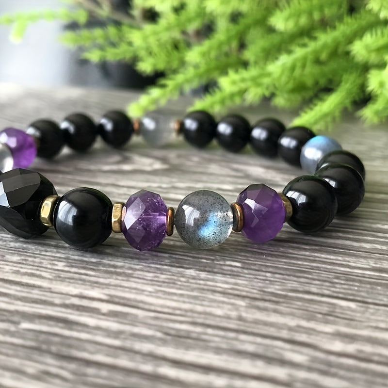 Versatile Obsidian 8mm Beaded Bracelet