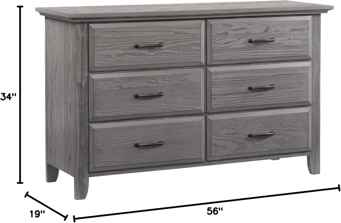 Chandler Premium 6-Drawer Dresser, Graphite Gray, Greenguard Gold