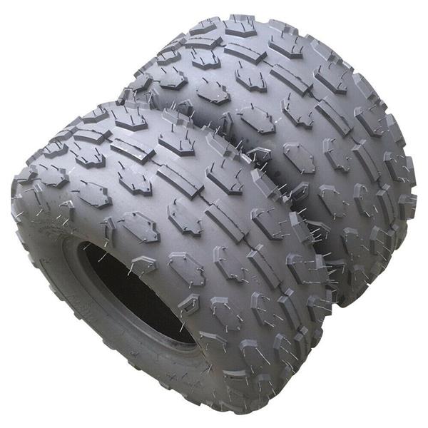 Pair of ATV Go Kart Tires 145/70-6 Rated Black rubber